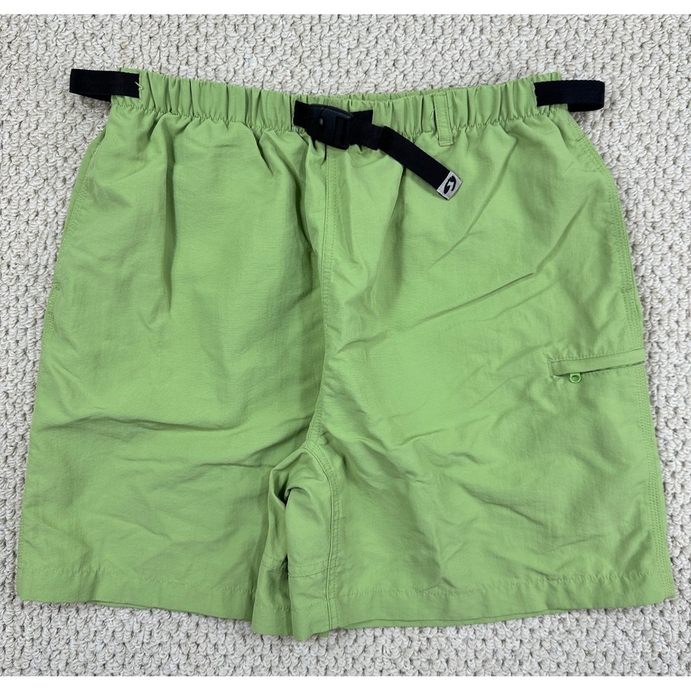 Vintage Sportif Shorts Men L Green Nylon Adjustable Belt Outdoor Hiking Gorpcore